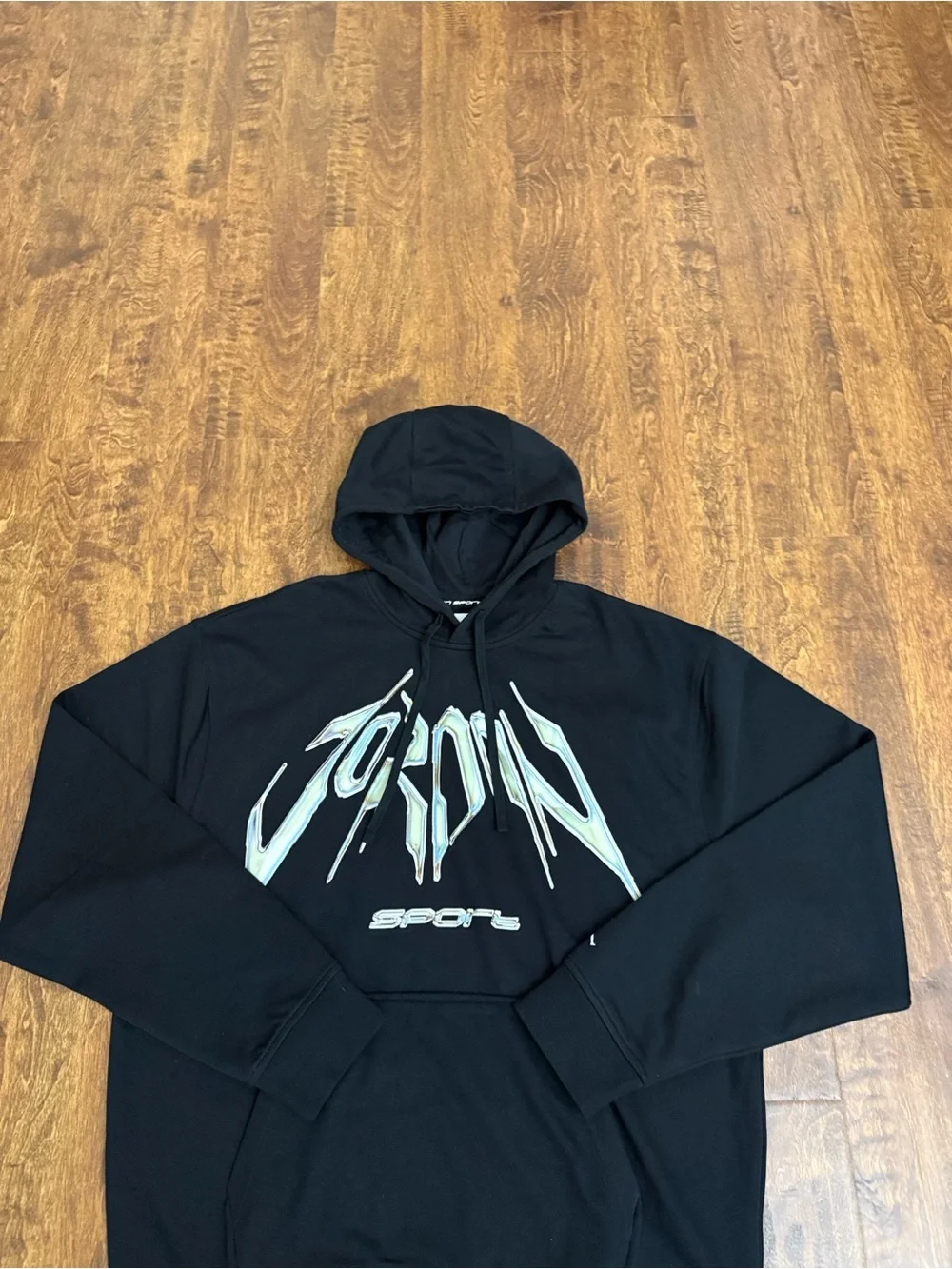 Jordan Black Hoodie with White Graphic Logo